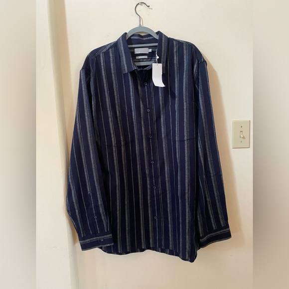 Vince Men’s XXL Classic Fit Coastal 100% Cotton Striped Button Down NWT